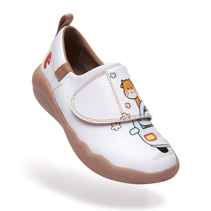 UIN Kid Happy Bus -White Toledo II Kid Canvas loafers