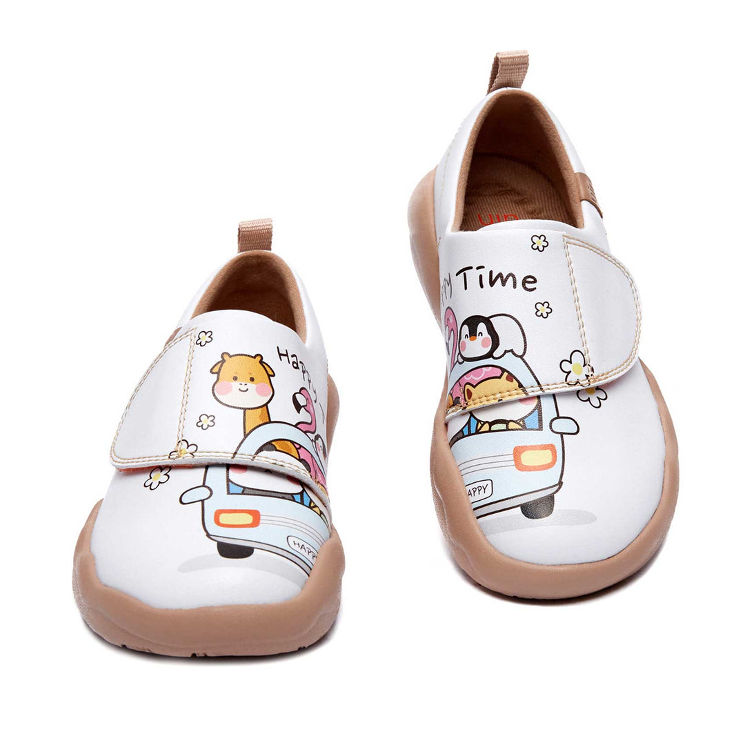 UIN Kid Happy Bus -White Toledo II Kid Canvas loafers