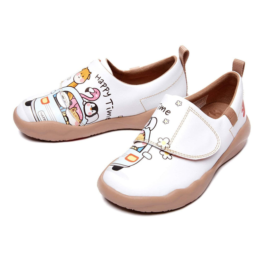 UIN Kid Happy Bus -White Toledo II Kid Canvas loafers