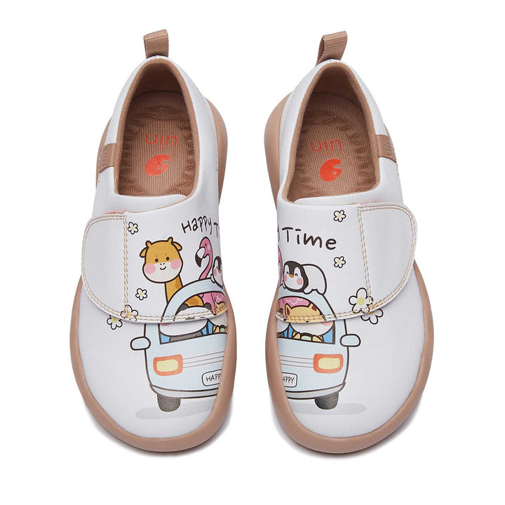 UIN Kid Happy Bus -White Toledo II Kid Canvas loafers