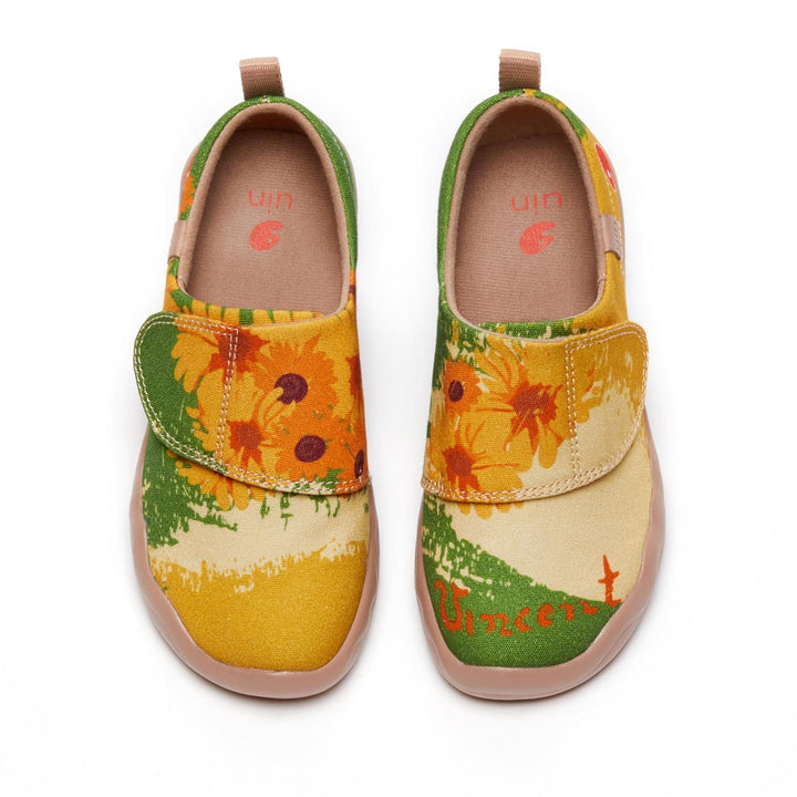 UIN Kid Van Gogh Sunflowers V5 Kid Canvas loafers