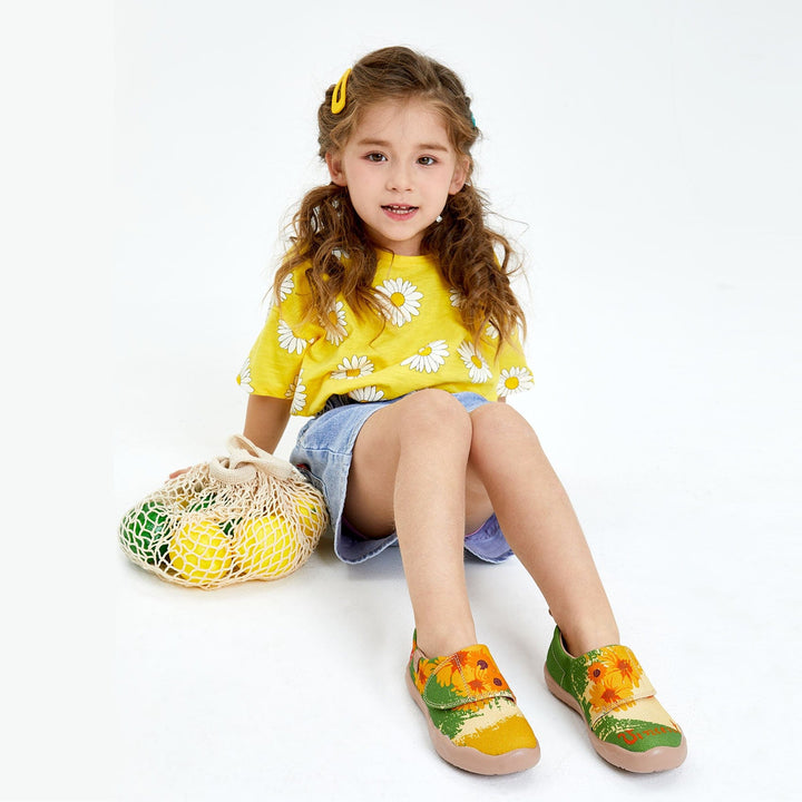 UIN Kid Van Gogh Sunflowers V5 Kid Canvas loafers