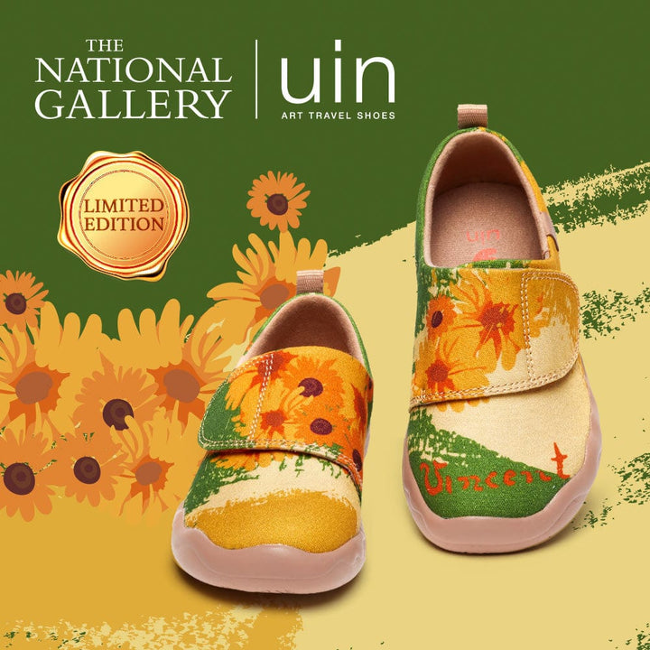 UIN Kid Van Gogh Sunflowers V5 Kid Canvas loafers