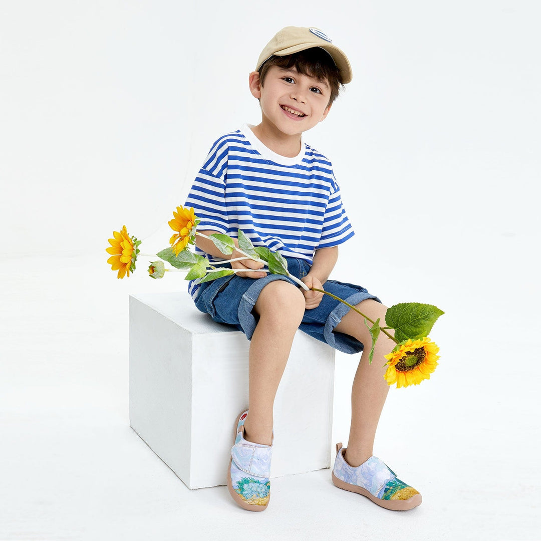 UIN Footwear Kid Van Gogh Wheatfield with Cypresses Kid Canvas loafers