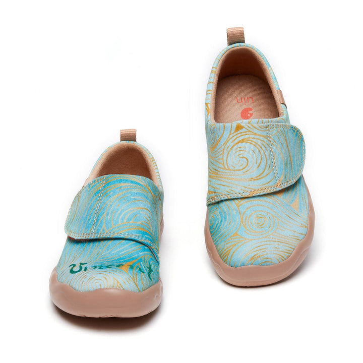 UIN Kid Van Gogh Wheatfield with Cypresses V4 Kid Canvas loafers