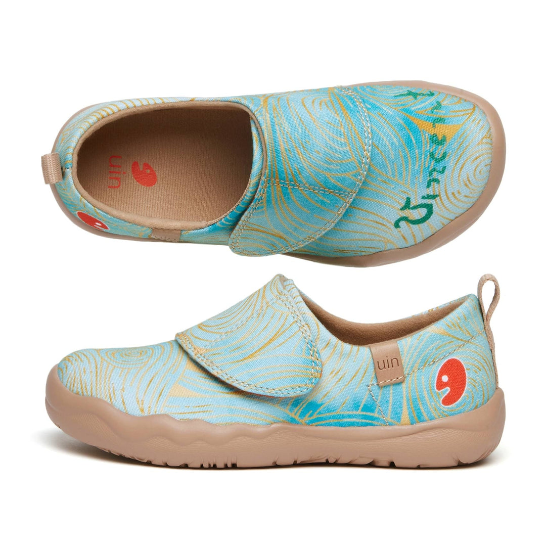 UIN Kid Van Gogh Wheatfield with Cypresses V4 Kid Canvas loafers