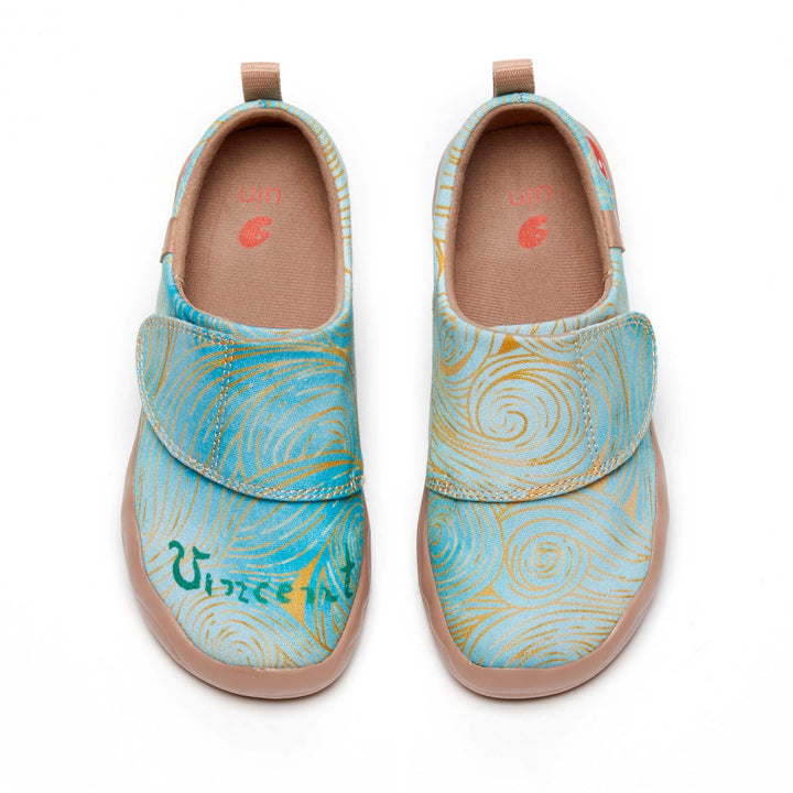 UIN Kid Van Gogh Wheatfield with Cypresses V4 Kid Canvas loafers