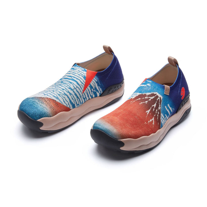 UIN Men Katsushika Hokusai Red Fuji 2 Toledo XI Men Canvas loafers