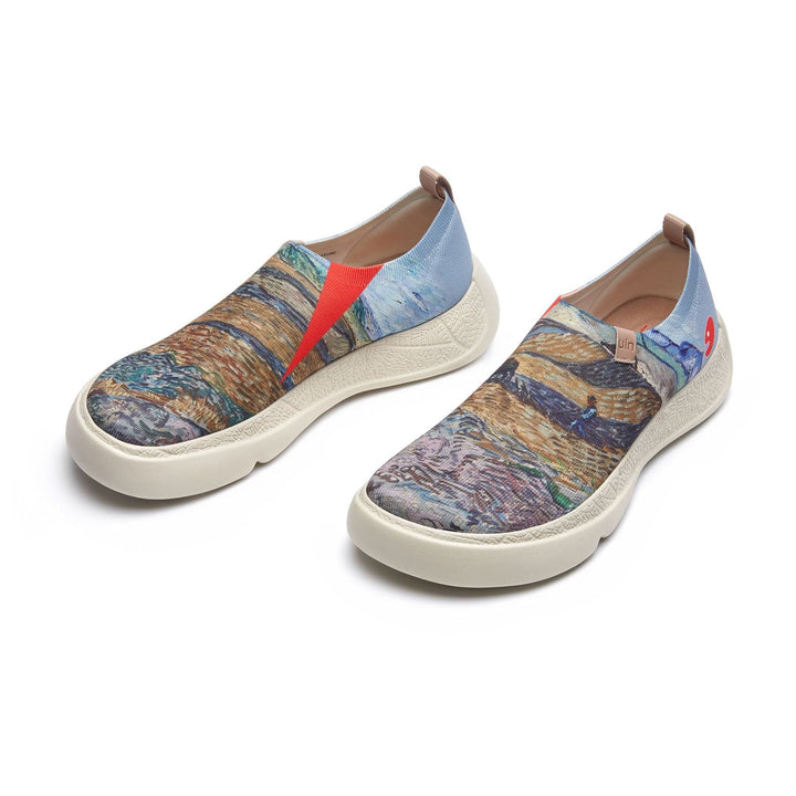 UIN Men Van Gogh Enclosed Field with Ploughman 4 Toledo XII Men Canvas loafers