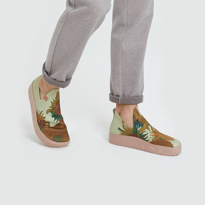 UIN Men Van Gogh Sunflowers Fuerteventura Men Canvas loafers