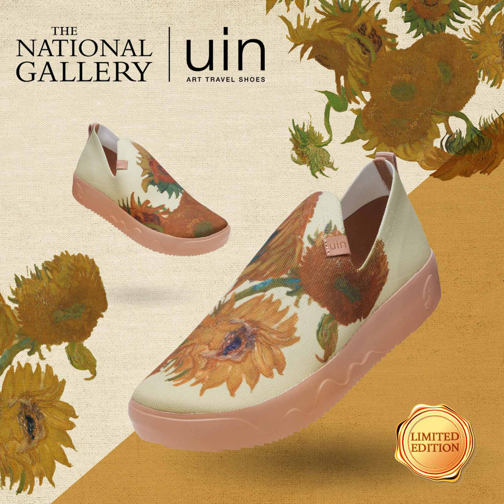 UIN Men Van Gogh Sunflowers Fuerteventura Men Canvas loafers