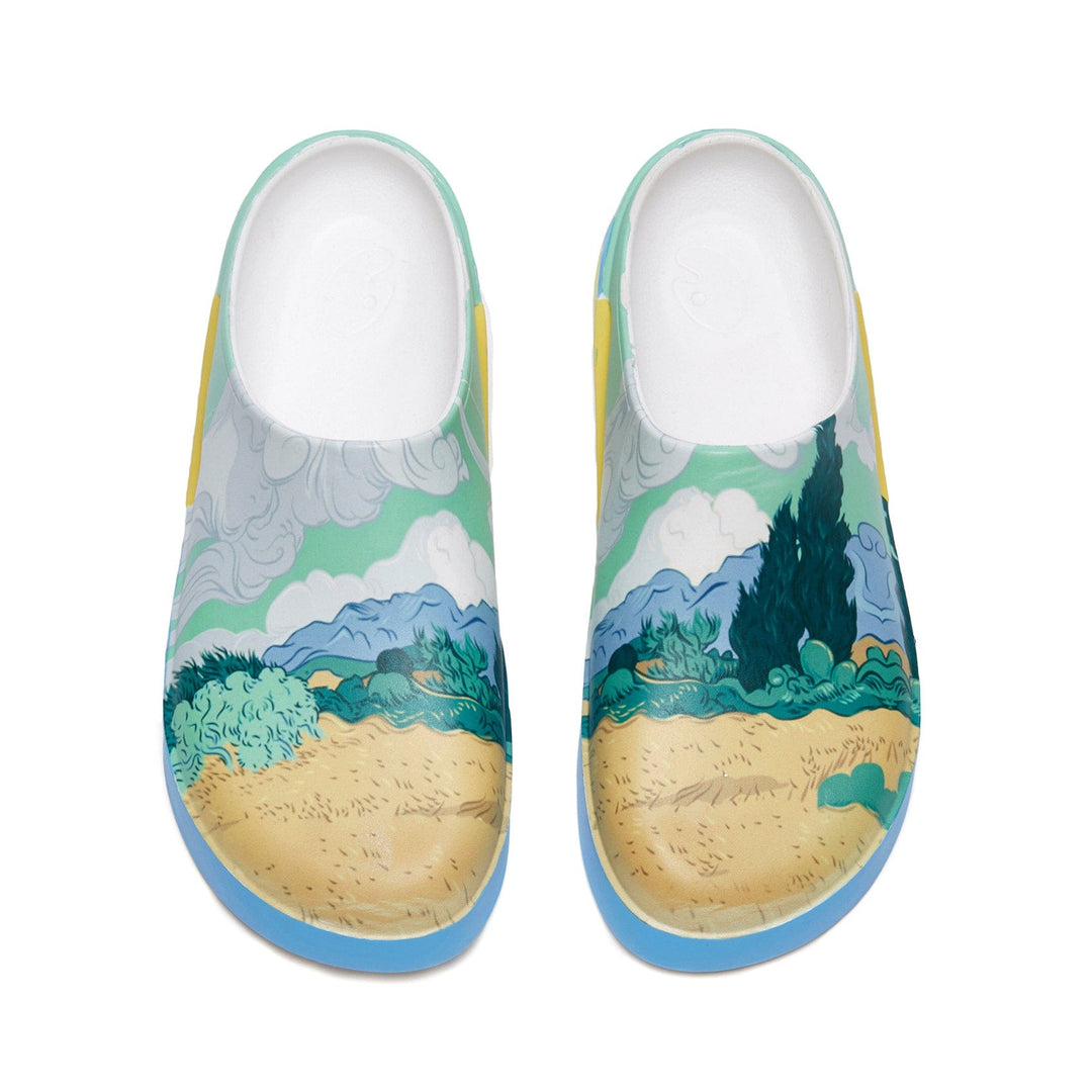 UIN Men Van Gogh Wheatfield with Cypresses Tenerife Men Canvas loafers