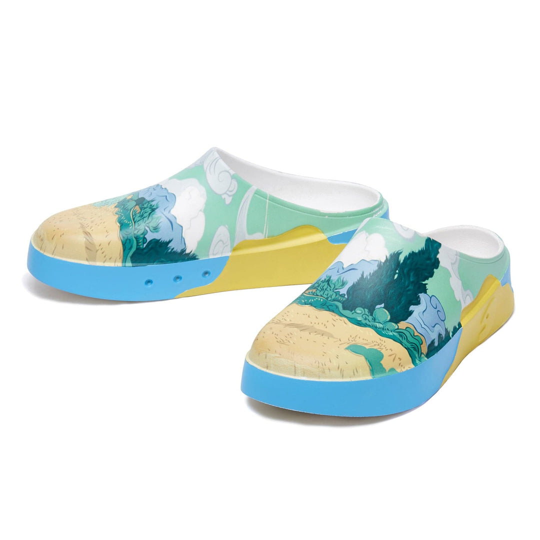 UIN Men Van Gogh Wheatfield with Cypresses Tenerife Men Canvas loafers