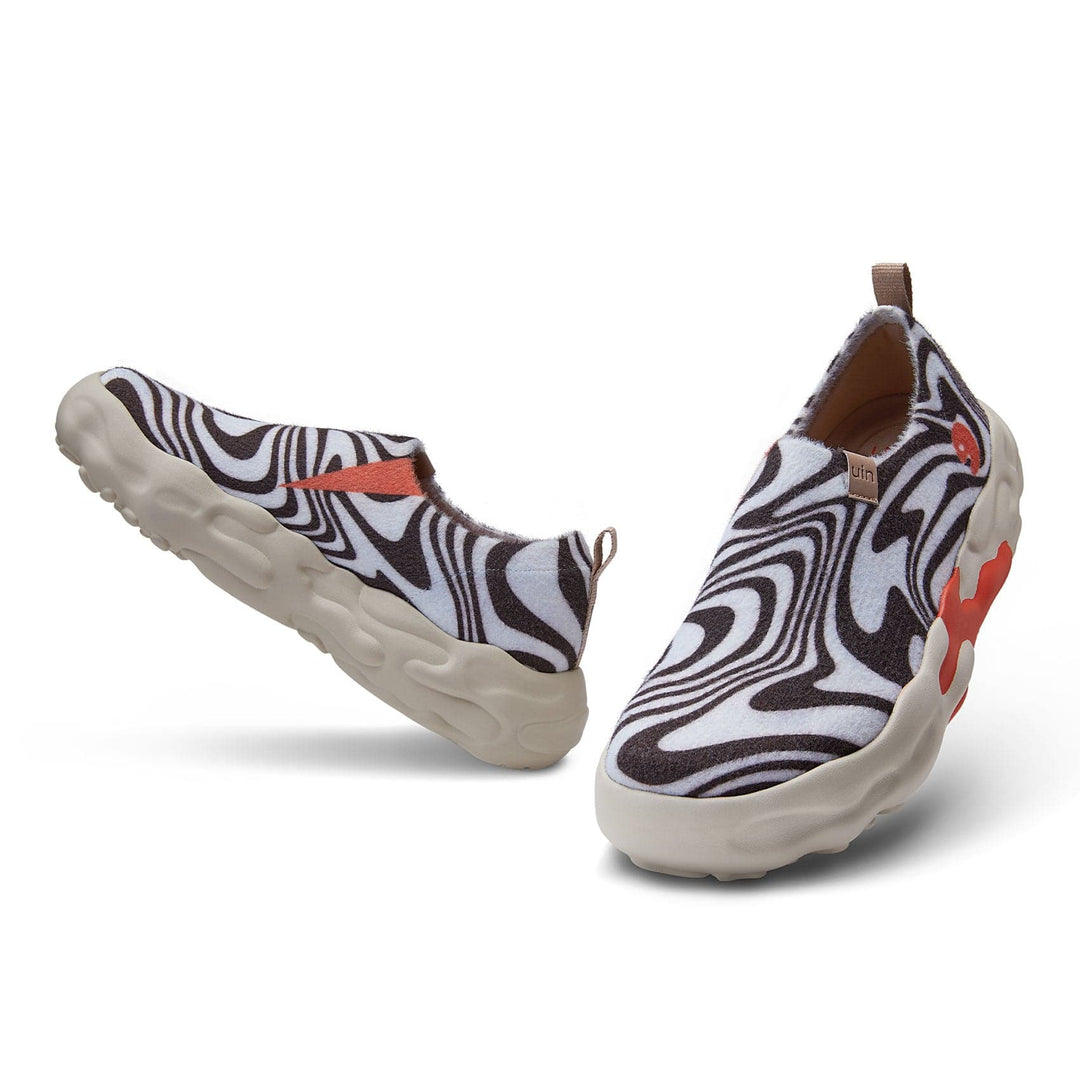 UIN Men Zebra Chocolate Toledo XIII Men Canvas loafers