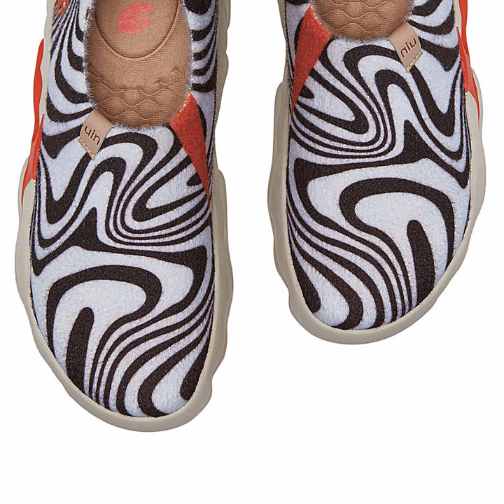 UIN Men Zebra Chocolate Toledo XIII Men Canvas loafers