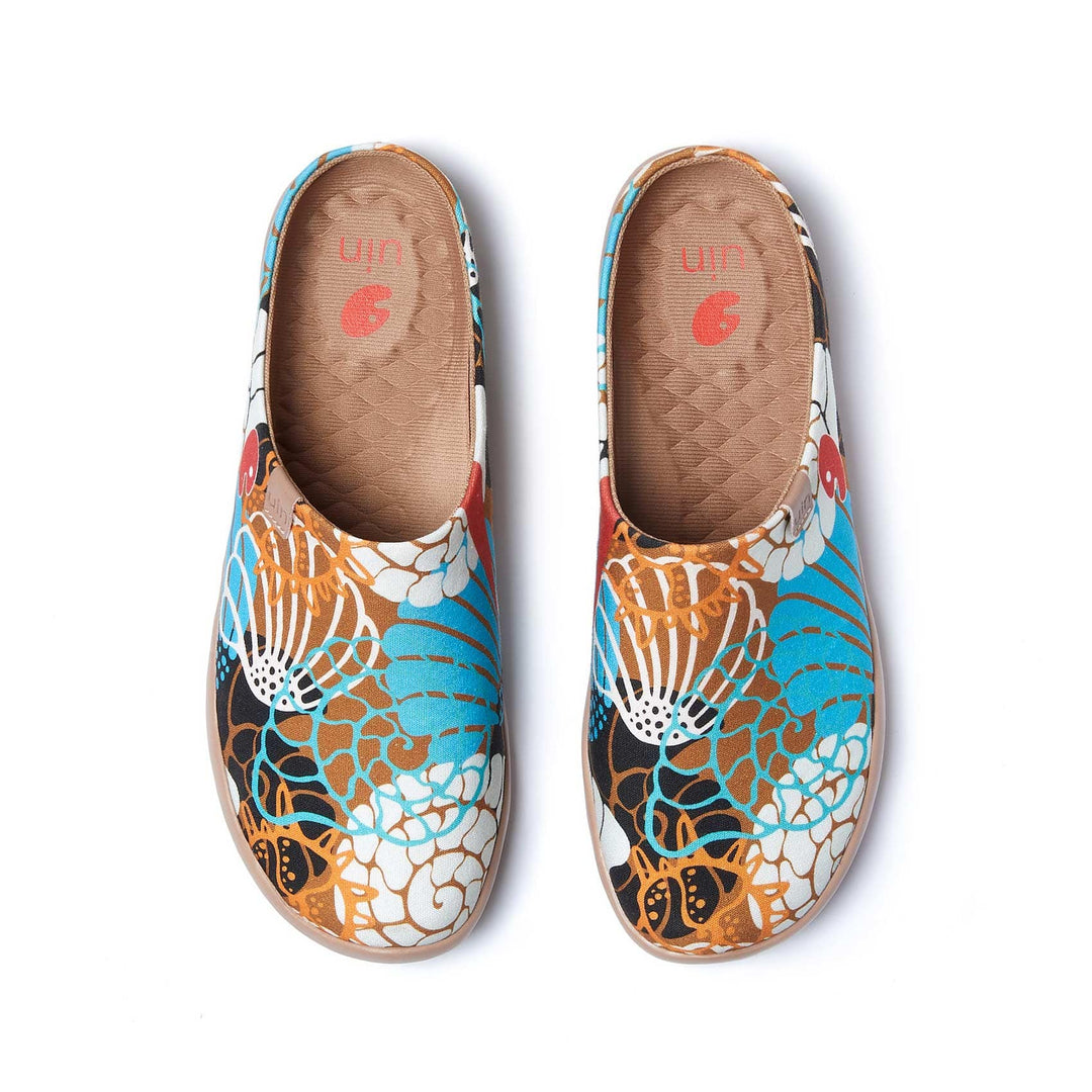 UIN Women Colorful Shells Malaga Women Canvas loafers