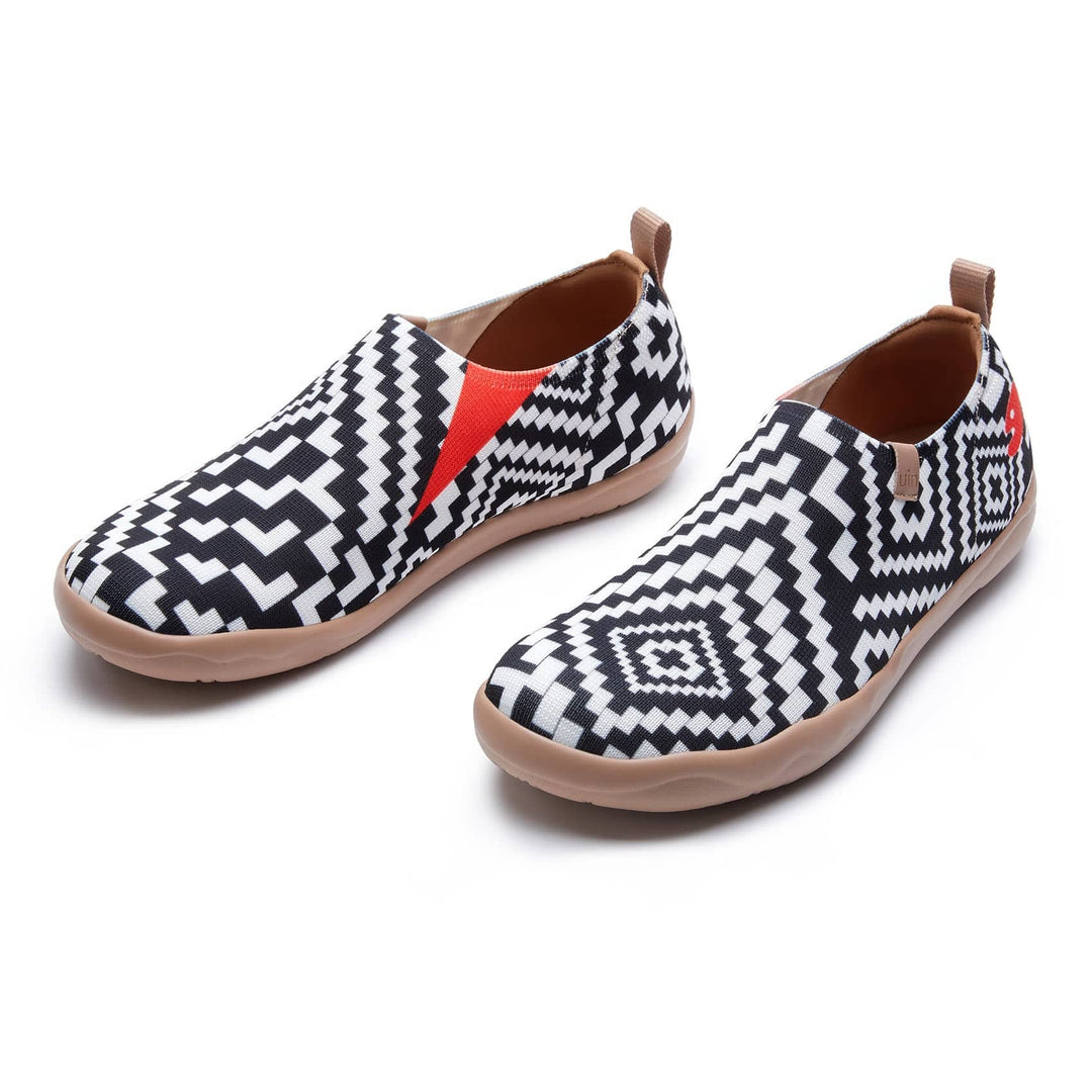 UIN Women Lattice Maze Toledo I Men Canvas loafers