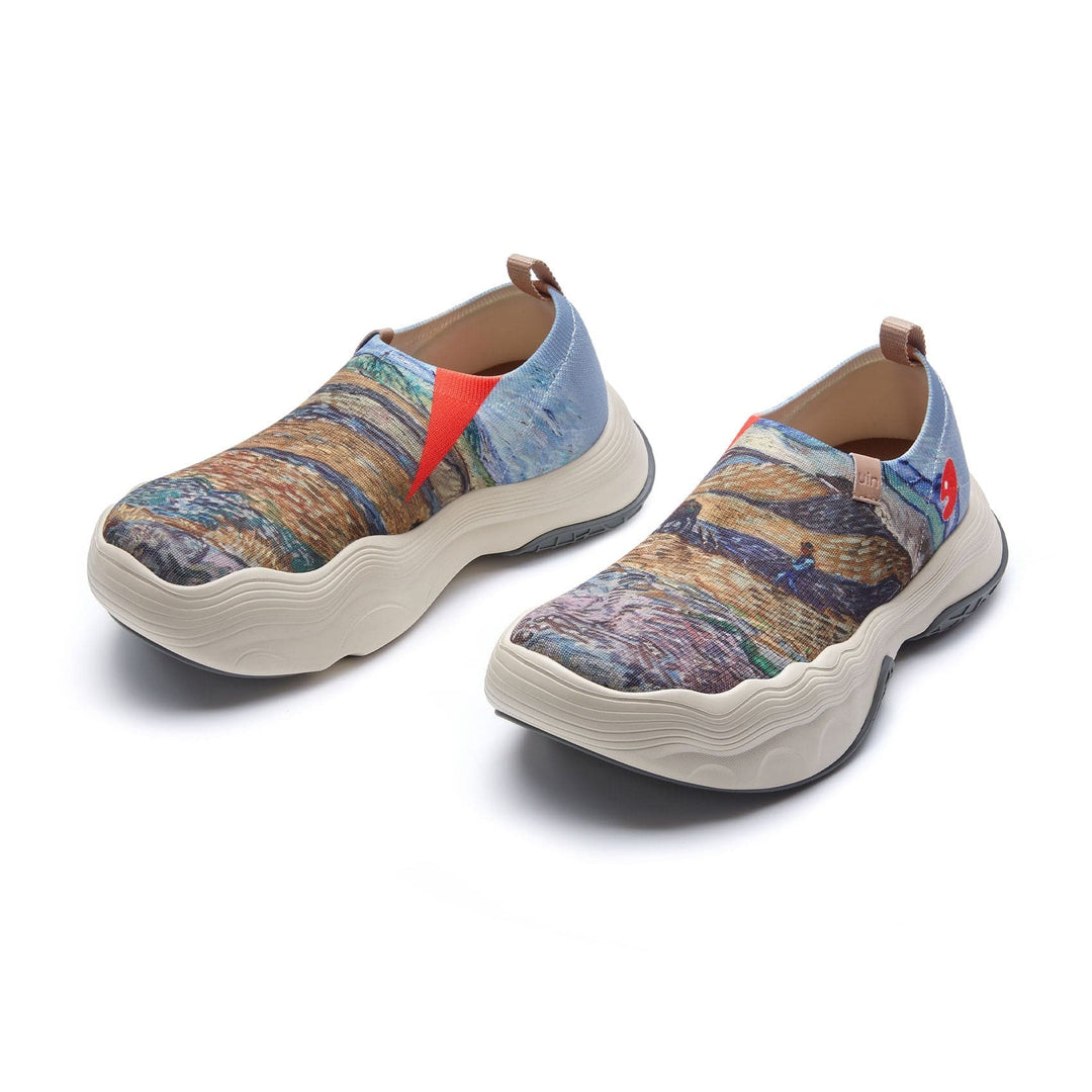 UIN Women Van Gogh Enclosed Field with Ploughman 2 Toledo V Women Canvas loafers