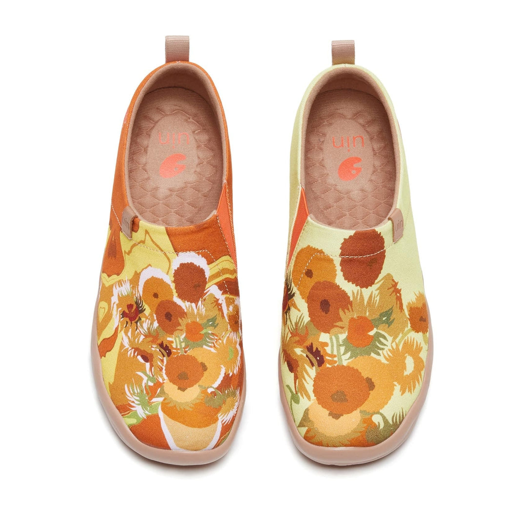 UIN Women Van Gogh Sunflowers V3 Women Canvas loafers