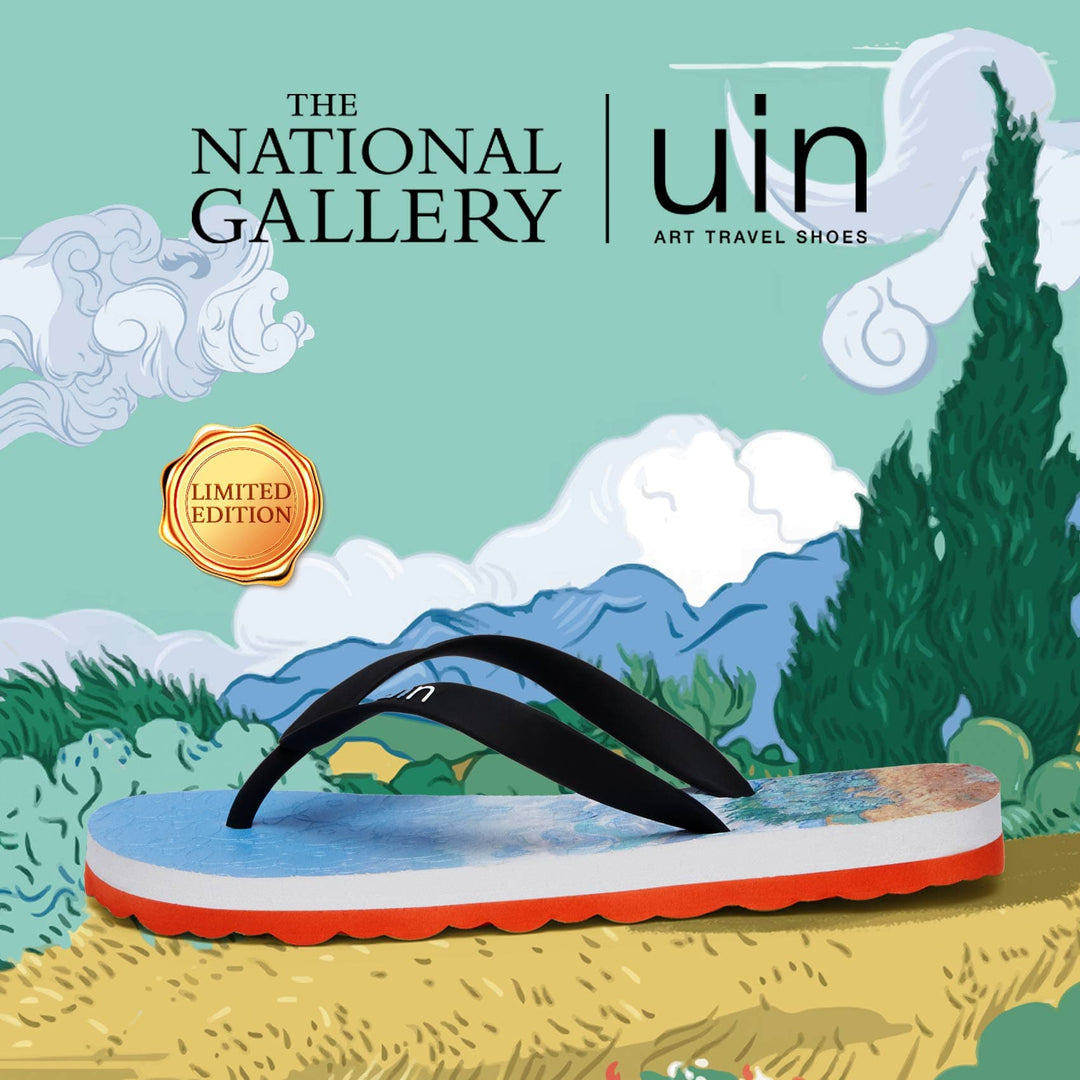 UIN Women Van Gogh Wheatfield with Cypresses Blanes Women Canvas loafers