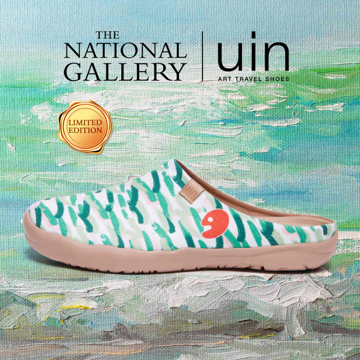 UIN Women Van Gogh Wheatfield with Cypresses V2 Malaga Slipper Women Canvas loafers