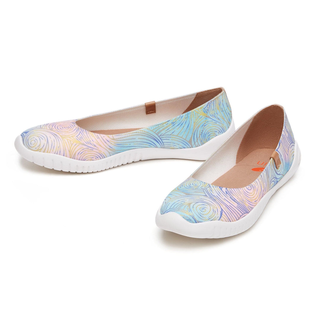 UIN Women Van Gogh Wheatfield with Cypresses V3 Minorca Women Canvas loafers