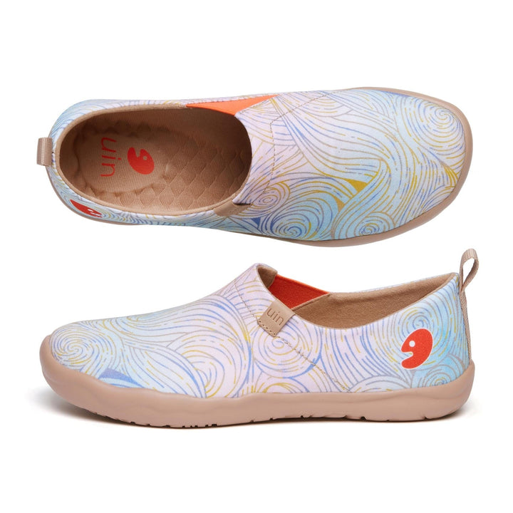 UIN Women Van Gogh Wheatfield with Cypresses V3 Women Canvas loafers