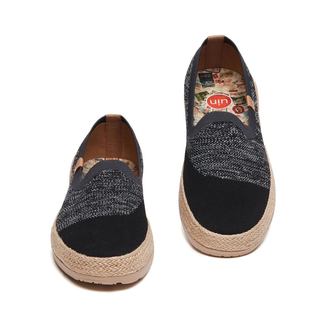 UIN Men Charcoal Black Marbella II Men Canvas loafers