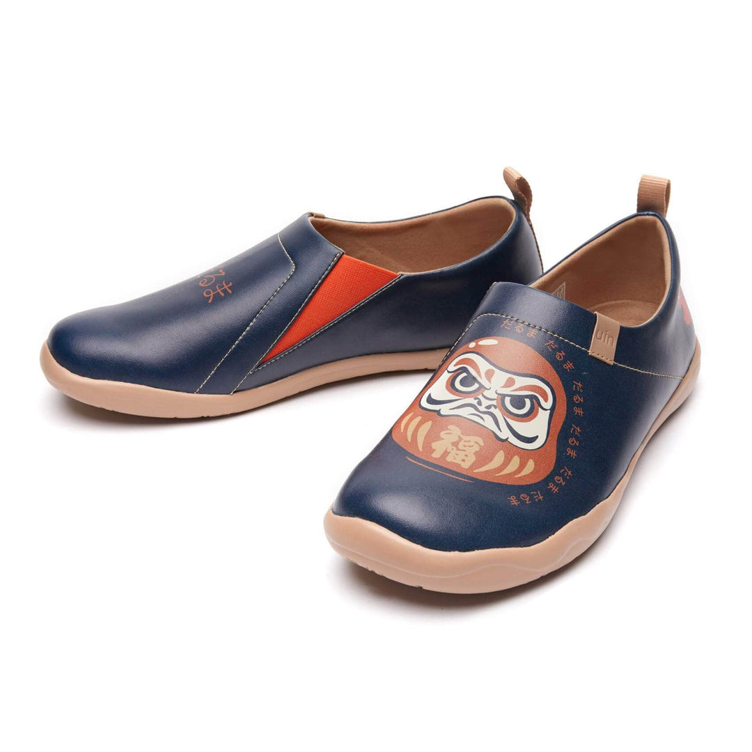 UIN Men Daruma-Deep Blue Canvas loafers