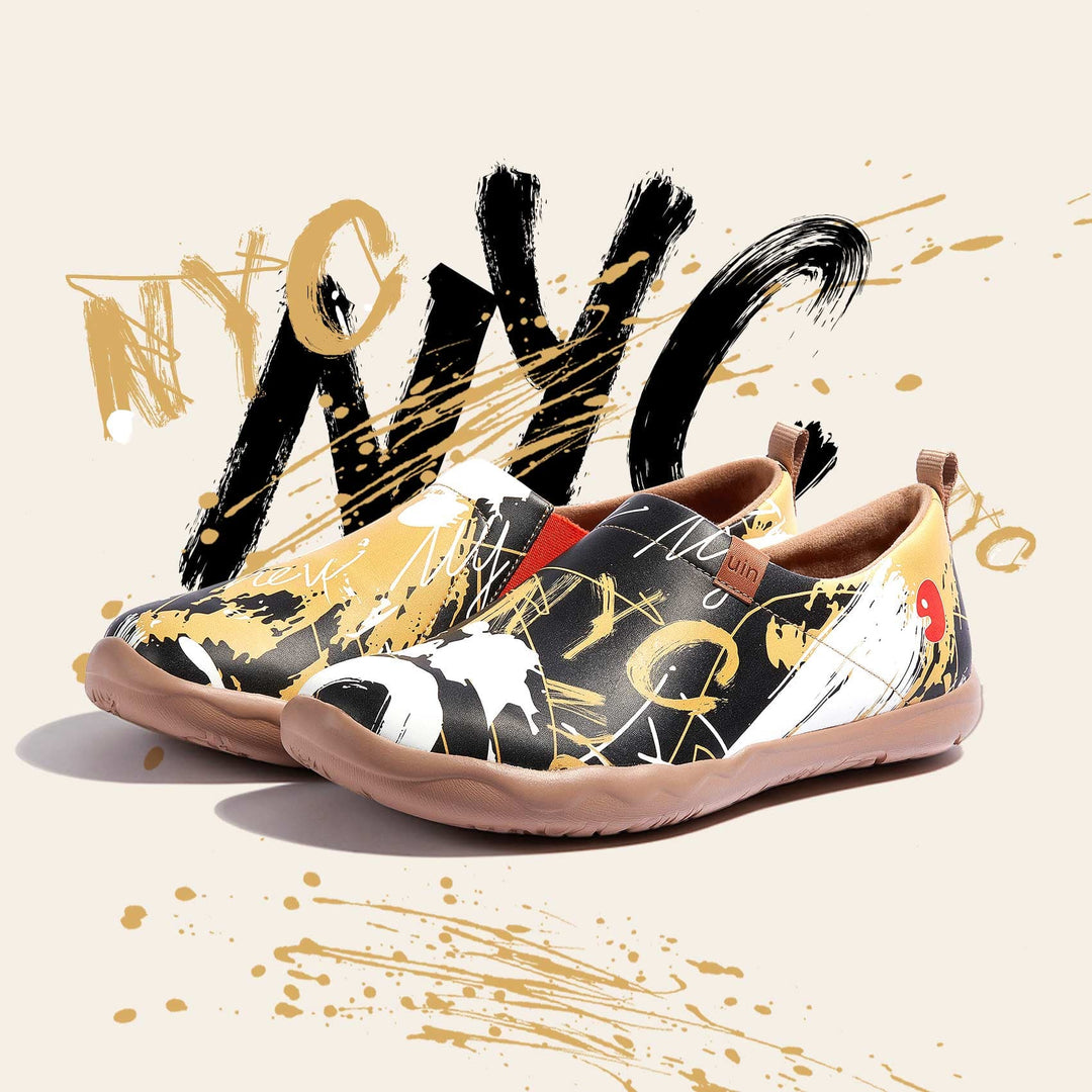 UIN Men Graffiti NYC Toledo I Men Canvas loafers