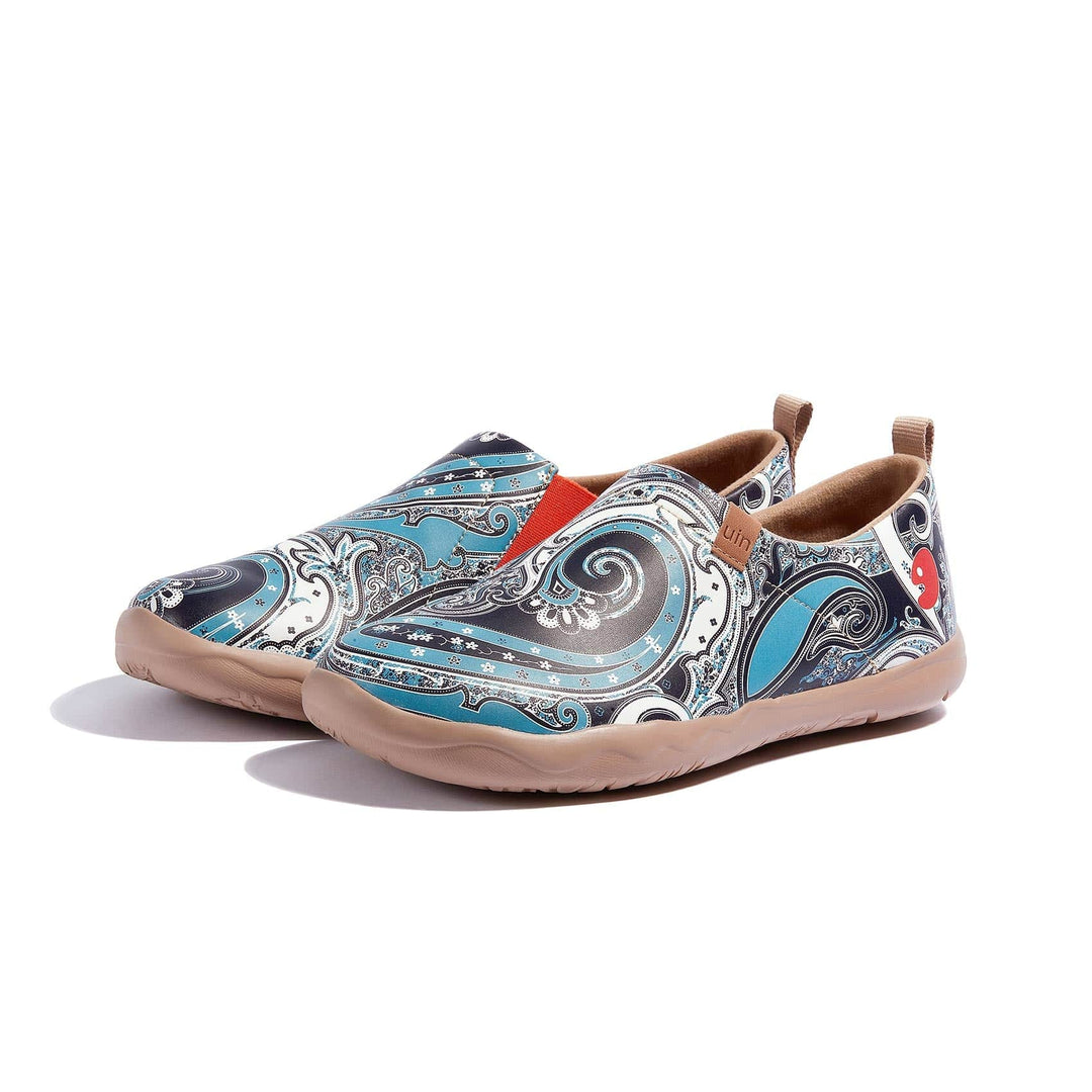 UIN Men Marine Paisley Toledo I Men Canvas loafers