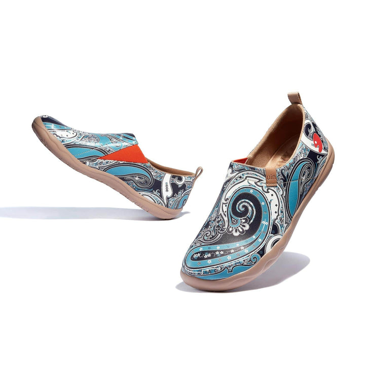 UIN Men Marine Paisley Toledo I Men Canvas loafers