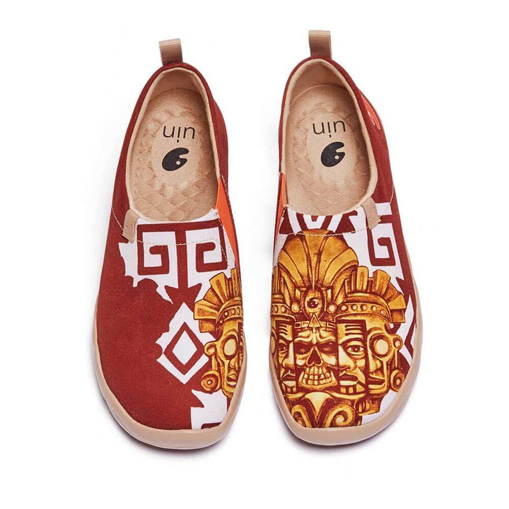 UIN Men Mayan Totem Canvas loafers