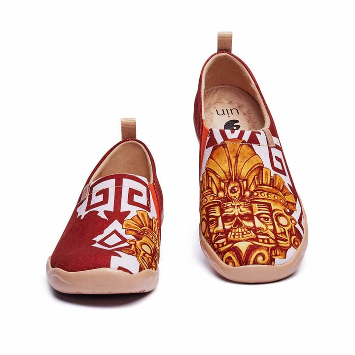 UIN Men Mayan Totem Canvas loafers