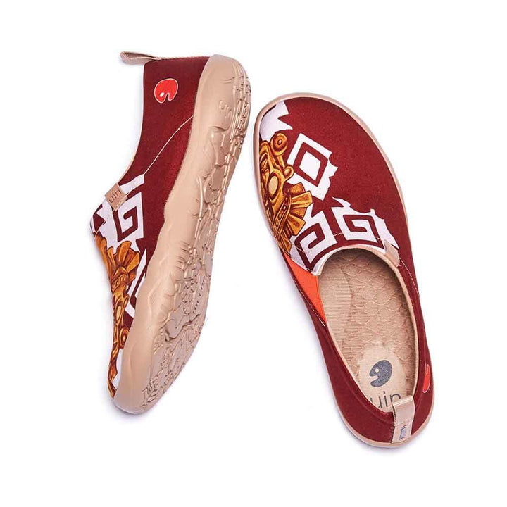 UIN Men Mayan Totem Canvas loafers