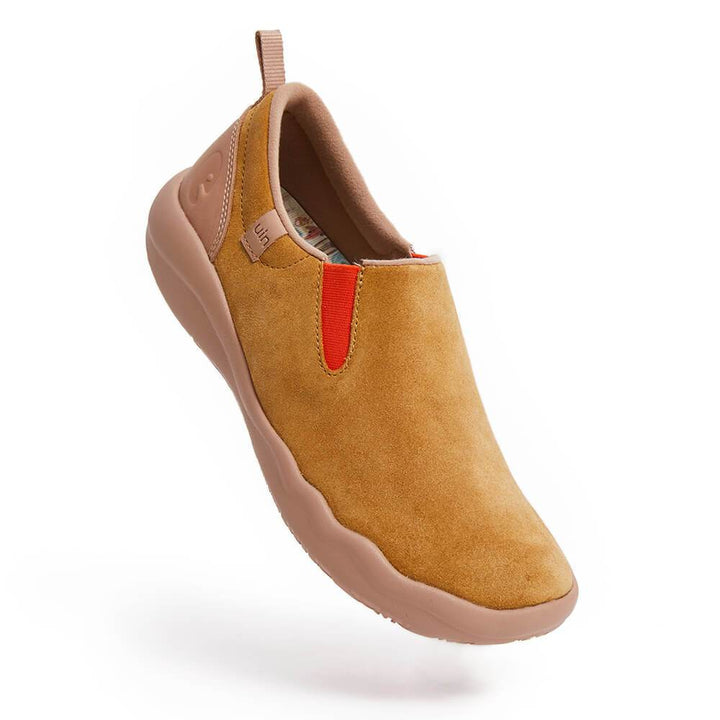 UIN Men (Pre-sale) Cuenca Khaki Cow Suede Men Canvas loafers