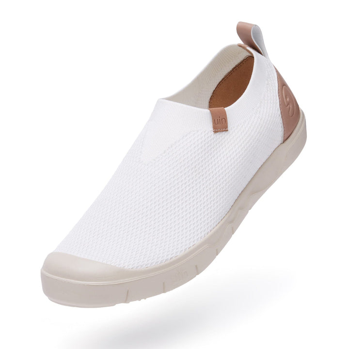 UIN Men Pure White Cadiz II Men Canvas loafers