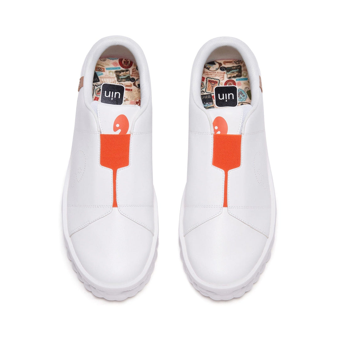 UIN Men Pure White Las Ramblas I Men Canvas loafers