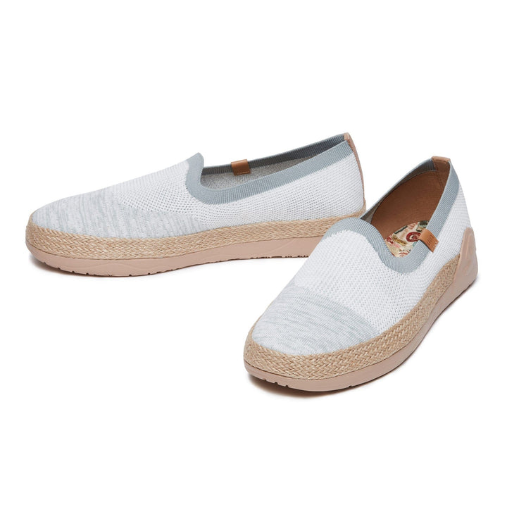 UIN Men Pure White Marbella II Men Canvas loafers