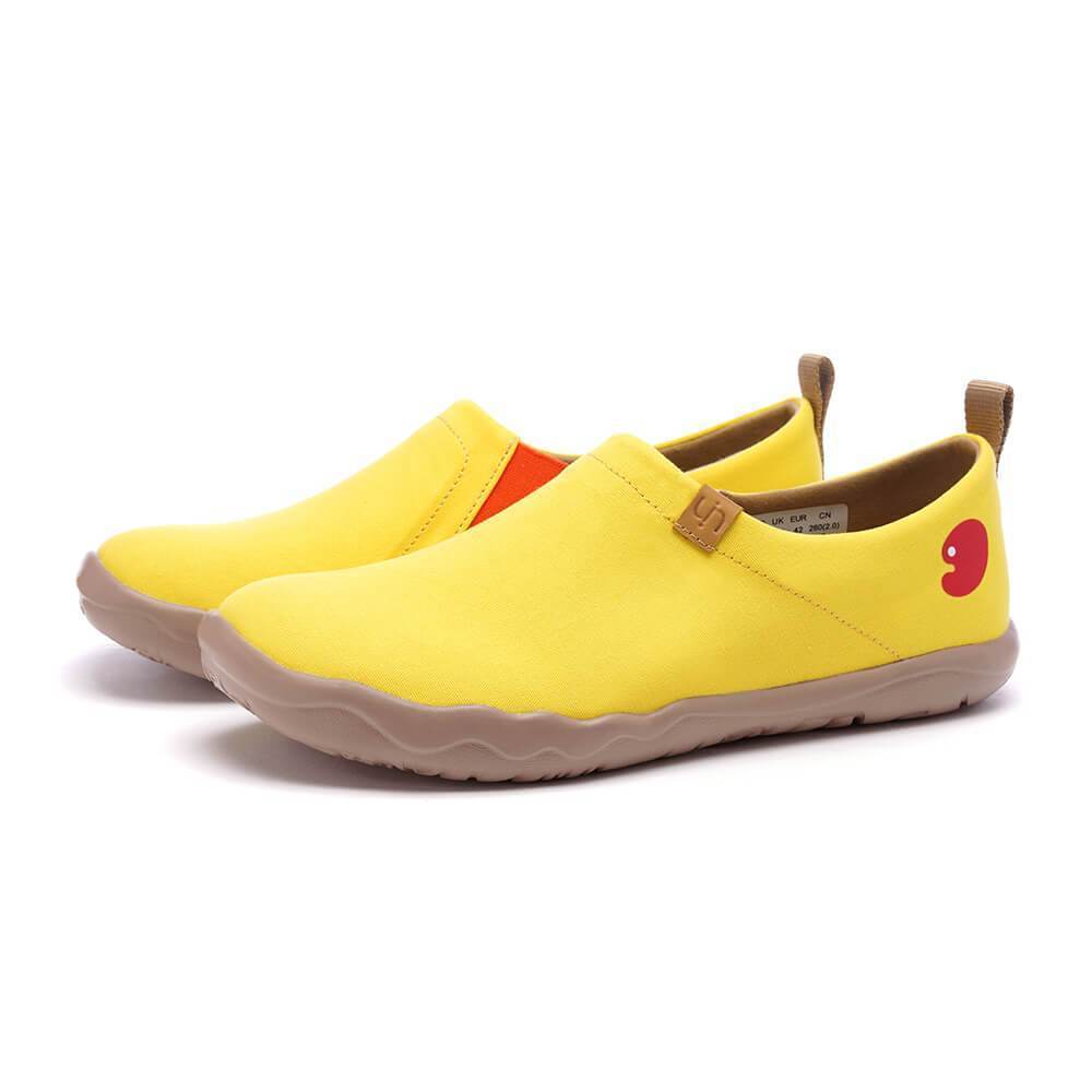 UIN Footwear Men Toledo Yellow Canvas loafers