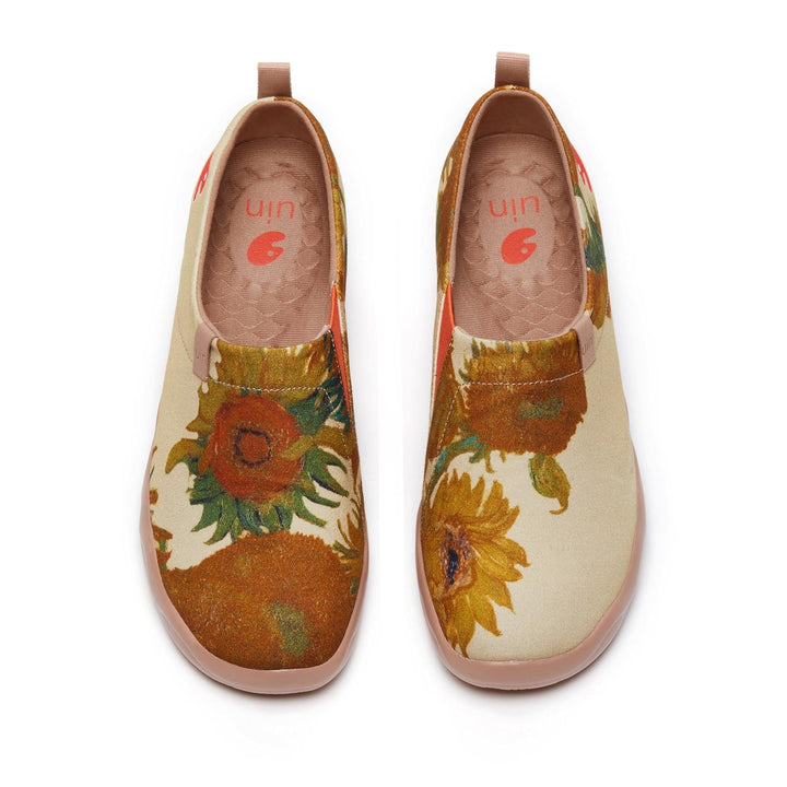 UIN Men Van Gogh Sunflowers Men Canvas loafers