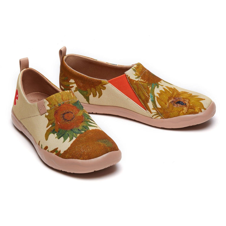 UIN Men Van Gogh Sunflowers Men Canvas loafers