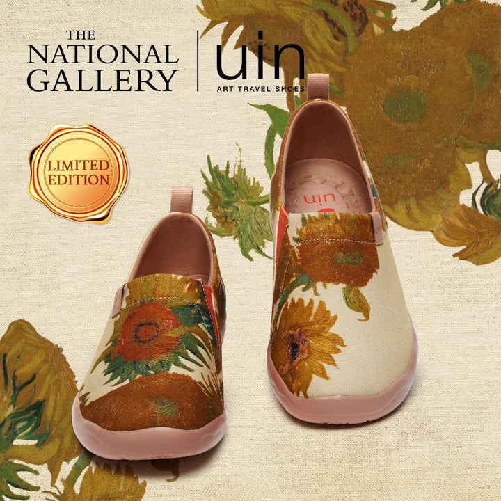 UIN Men Van Gogh Sunflowers Men Canvas loafers