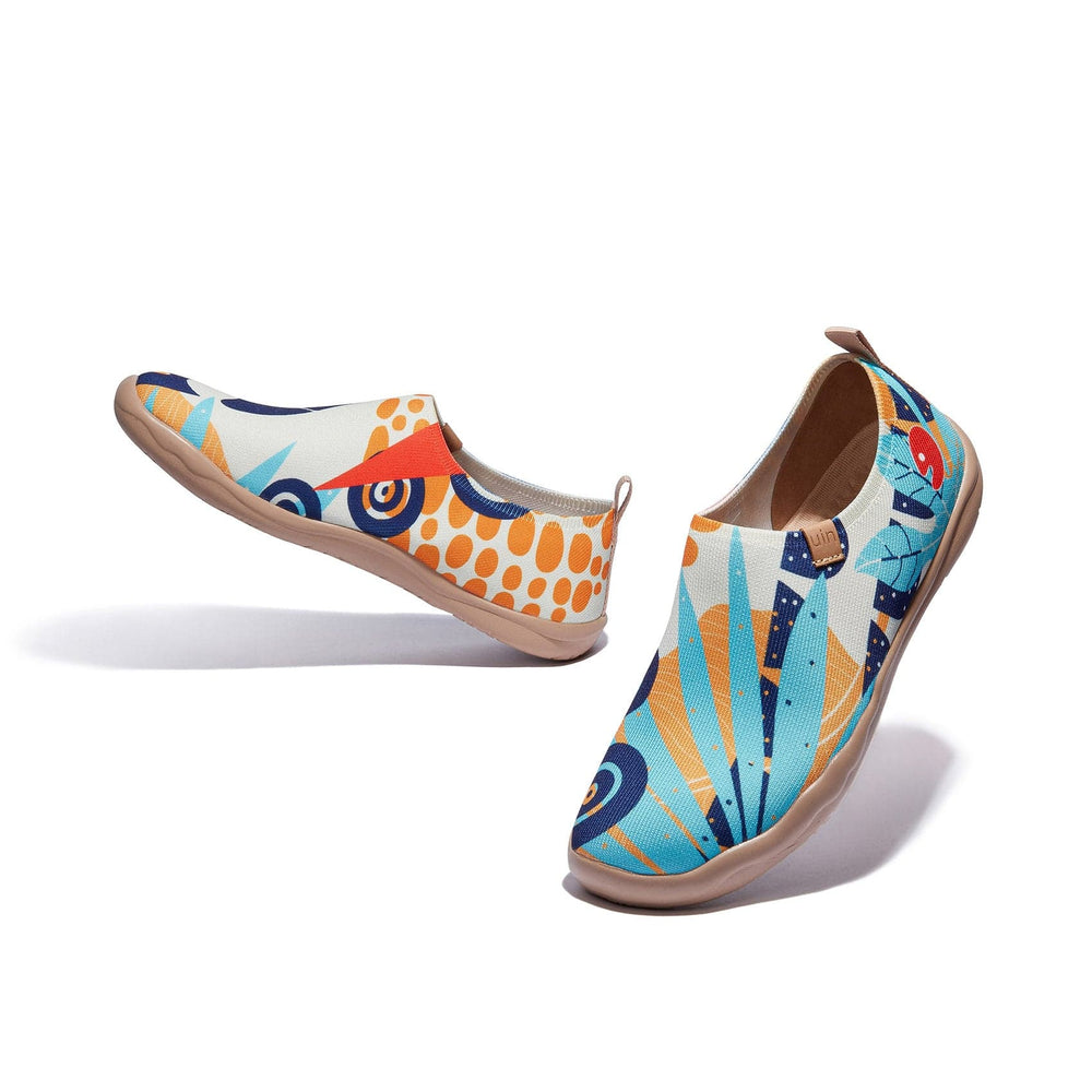 UIN Women Geometric Leaves Toledo I Women Canvas loafers