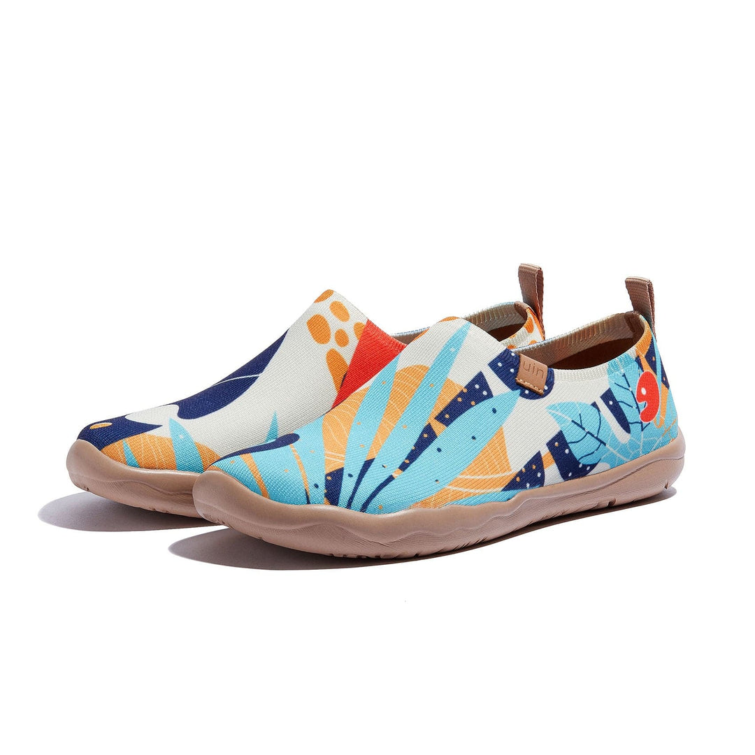 UIN Women Geometric Leaves Toledo I Women Canvas loafers