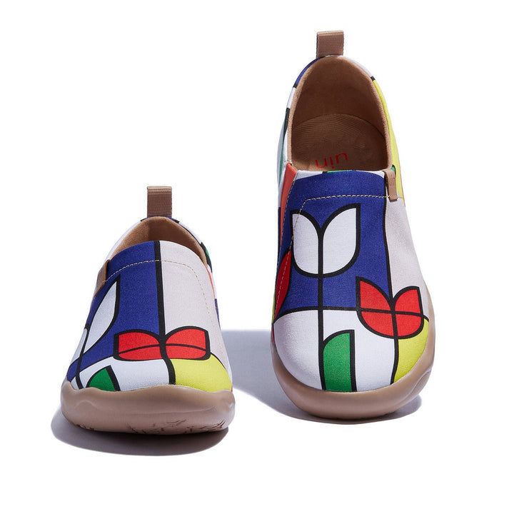 UIN Women Geometric Tulips Toledo I Women Canvas loafers