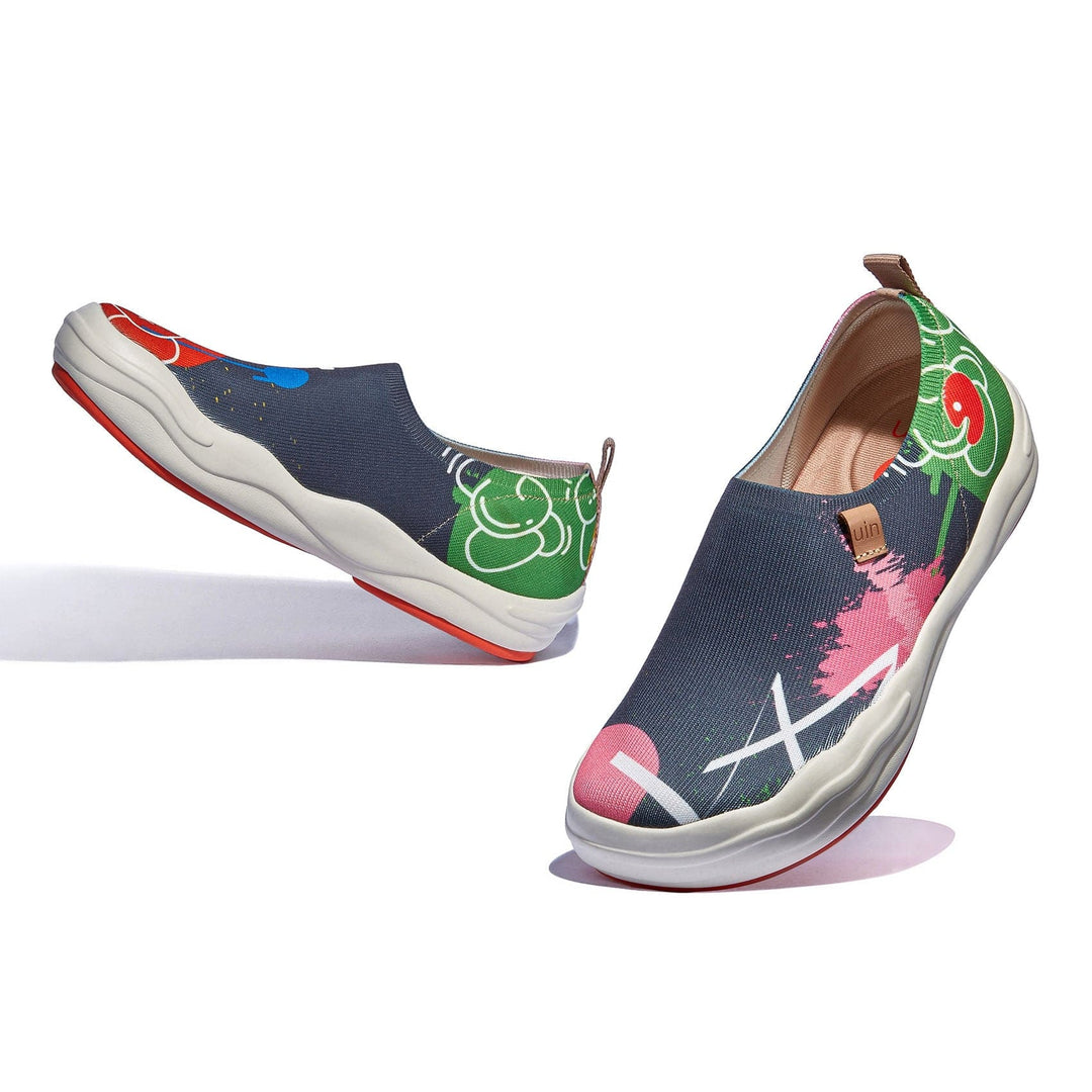 UIN Women Graffiti Wall Toledo VIII Women Canvas loafers