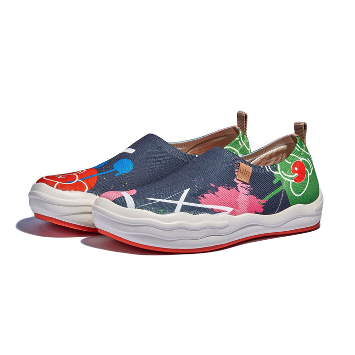 UIN Women Graffiti Wall Toledo VIII Women Canvas loafers