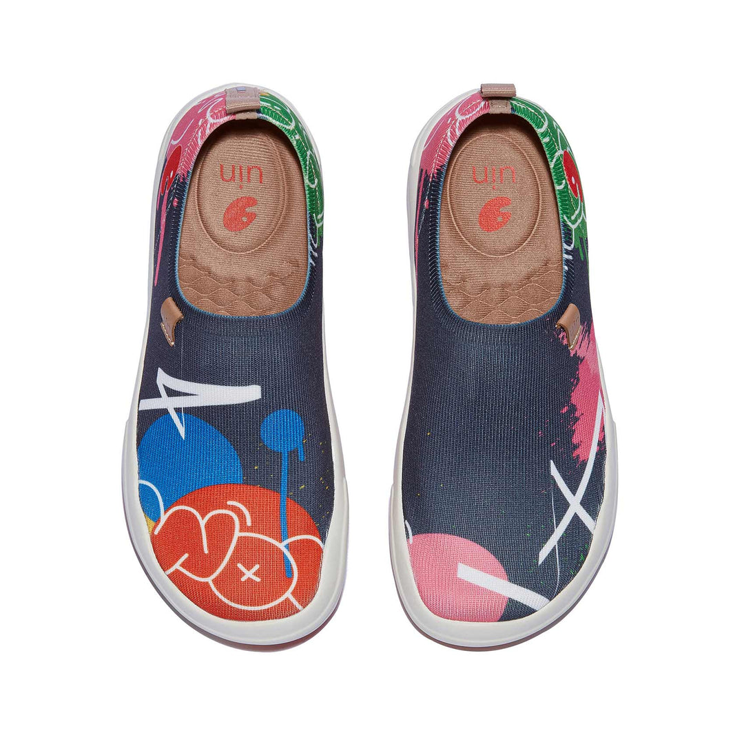 UIN Women Graffiti Wall Toledo VIII Women Canvas loafers