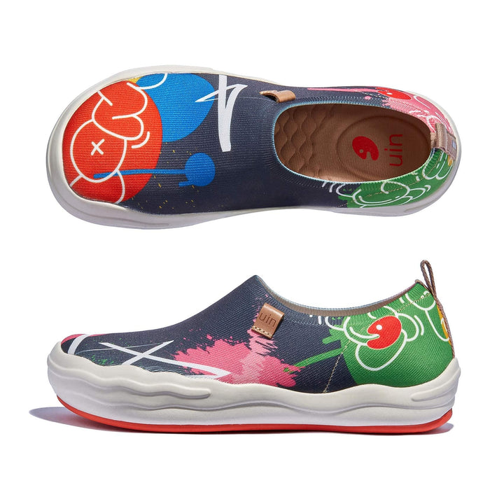 UIN Women Graffiti Wall Toledo VIII Women Canvas loafers